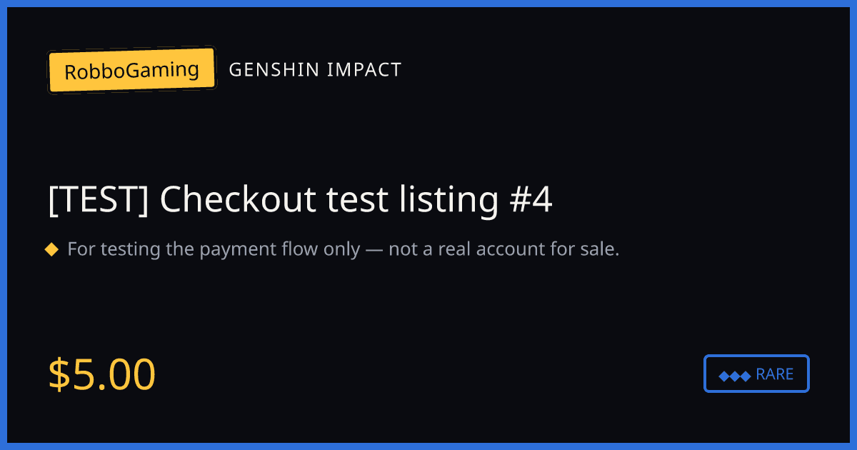 [TEST] Checkout test listing #4
