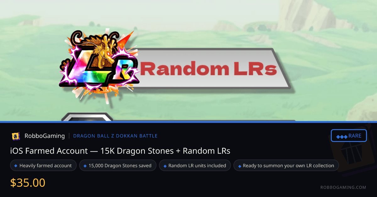iOS Farmed Account — 15K Dragon Stones + Random LRs